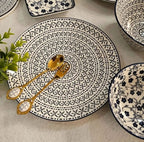Navy Blue Patterned Dinnerware - Snack Bowl | Full House Lebanon