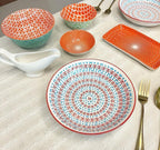 Red & Blue Porcelain Dinnerware - Dessert Plate | Full House Lebanon
