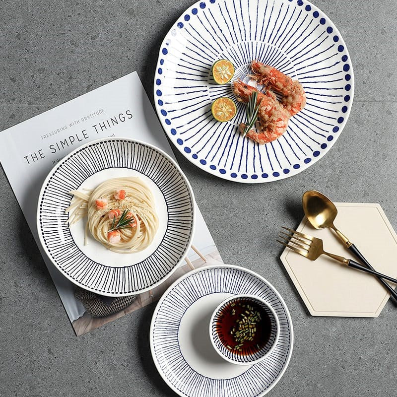 All purpose Porcelain Plates Set (6 Pcs) - Deep Plate | Full House Lebanon