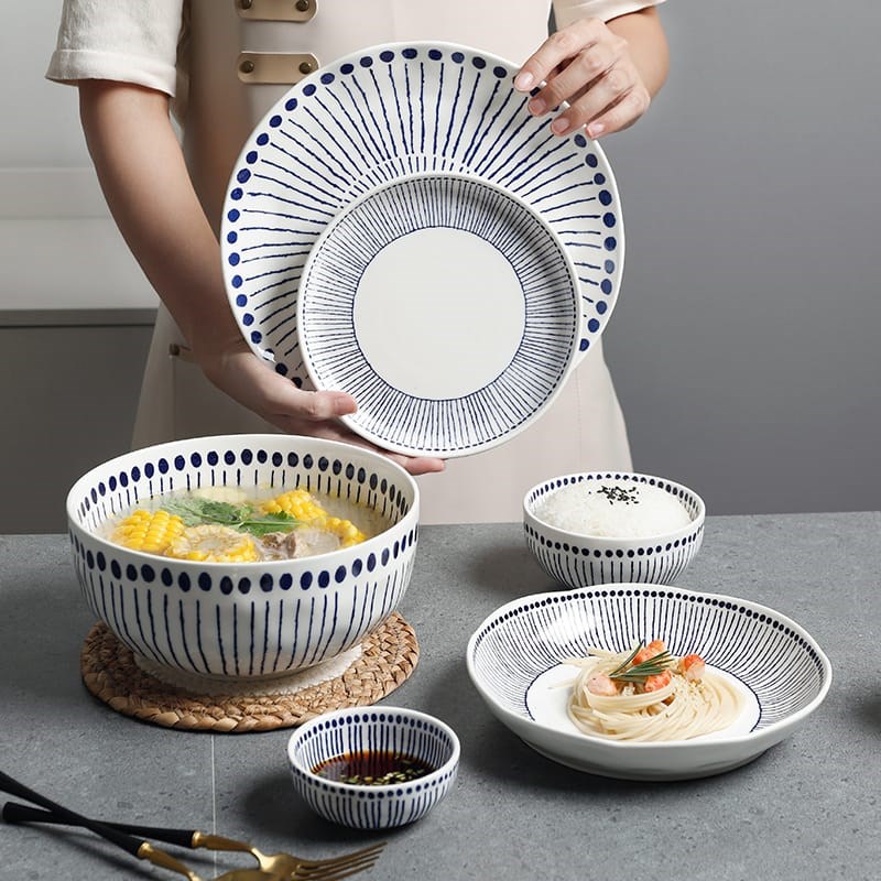 All purpose Porcelain Plates Set (6 Pcs) - Bowl | Full House Lebanon