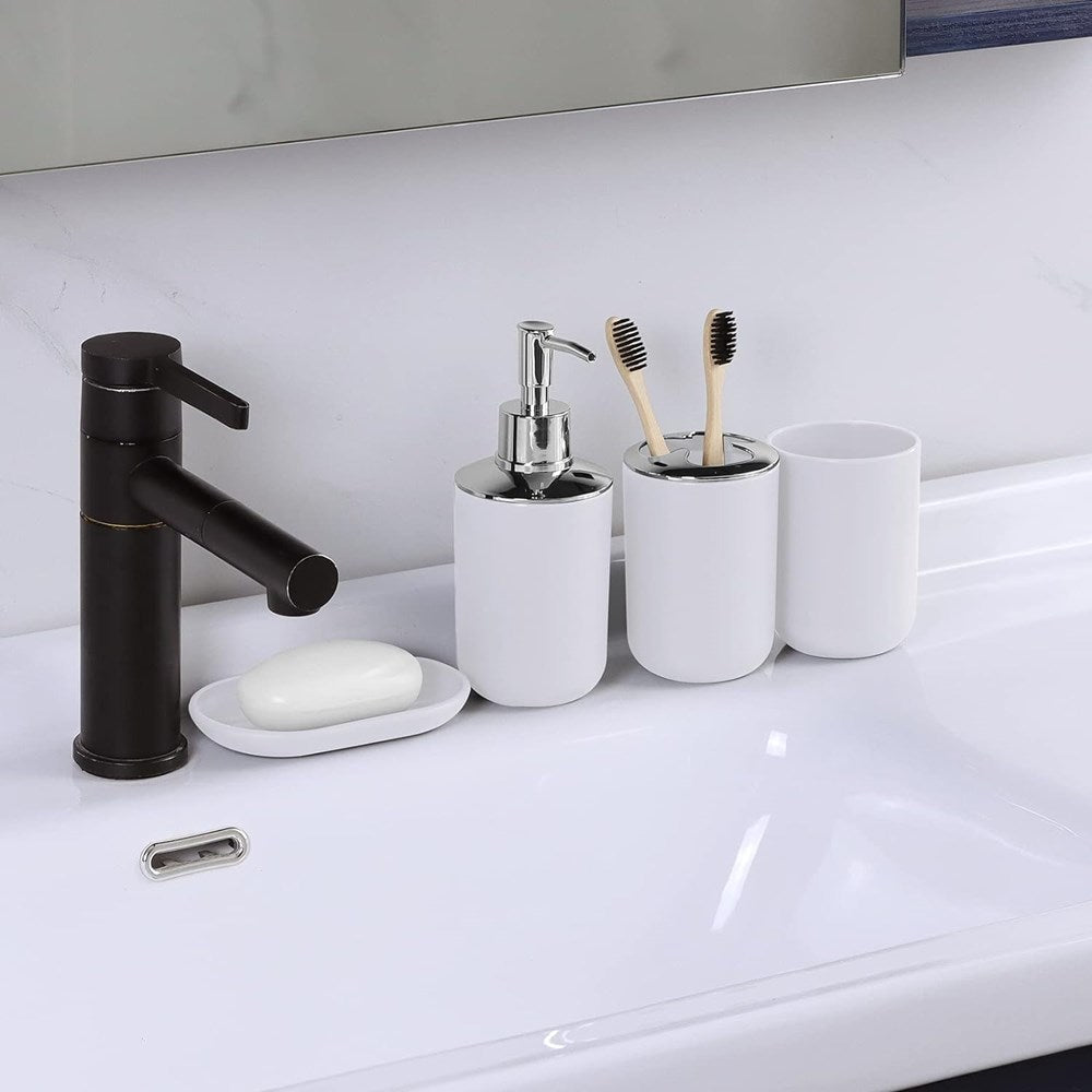White Bathroom Accessories - Soap Dispenser | Full House Lebanon