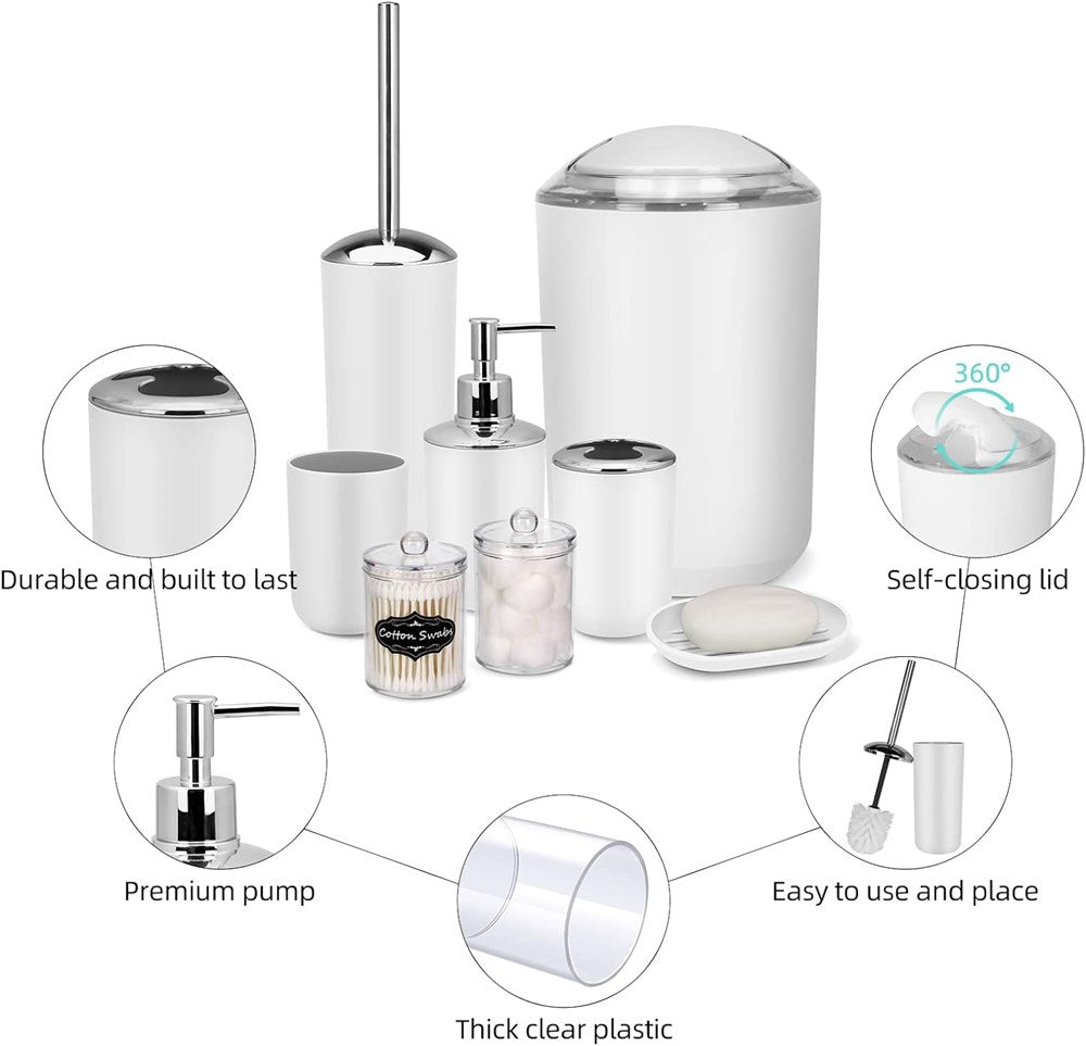 White Bathroom Accessories - Toilet Brush | Full House Lebanon