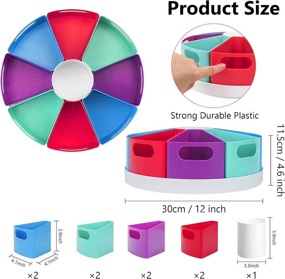 Multi-colored Turntable with Removable Compartments | Full House Lebanon