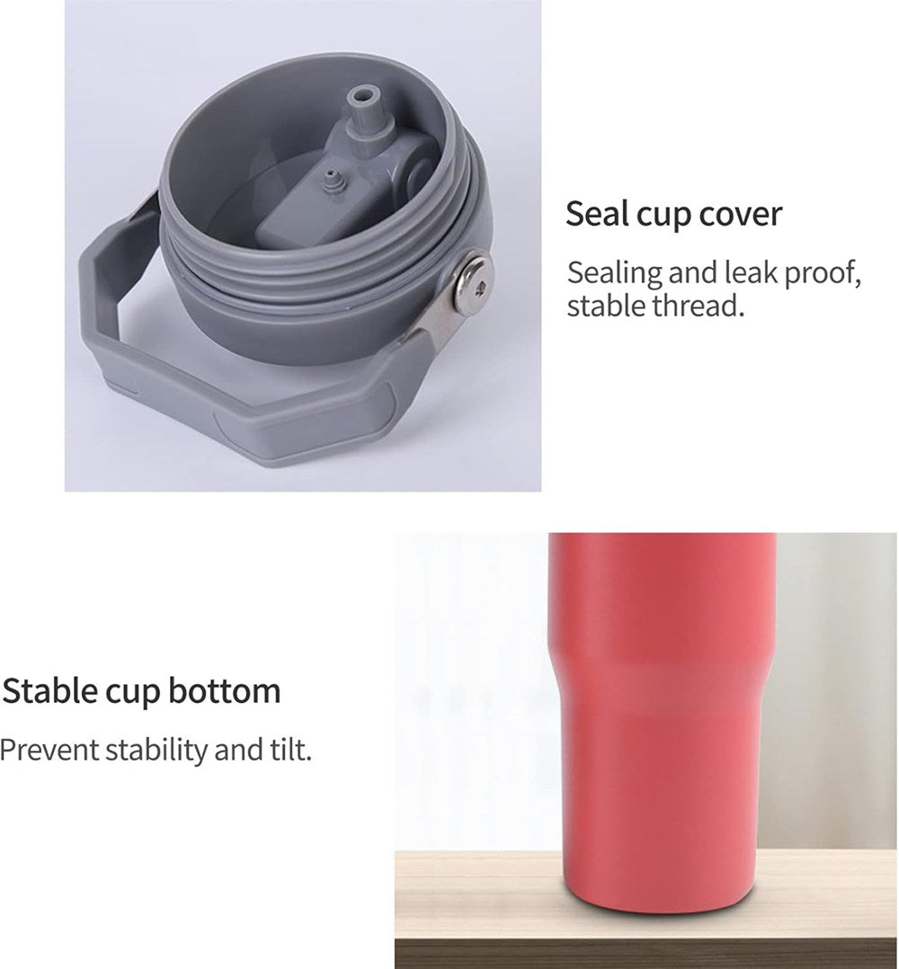 Vacuum Insulated Bottle with Straw - Light Blue | Full House Lebanon