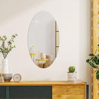 Self Adhesive Non Glass Oval Mirror | Full House Lebanon