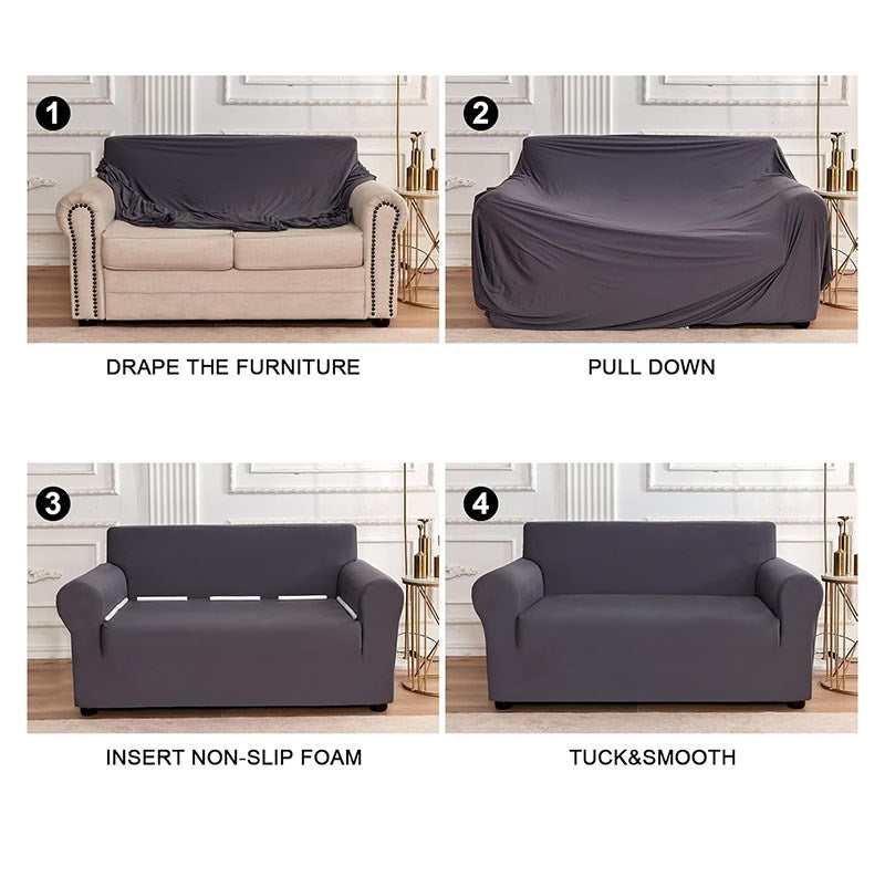 Stretch Sofa Furniture Cover - Medium, Grey | Full House Lebanon