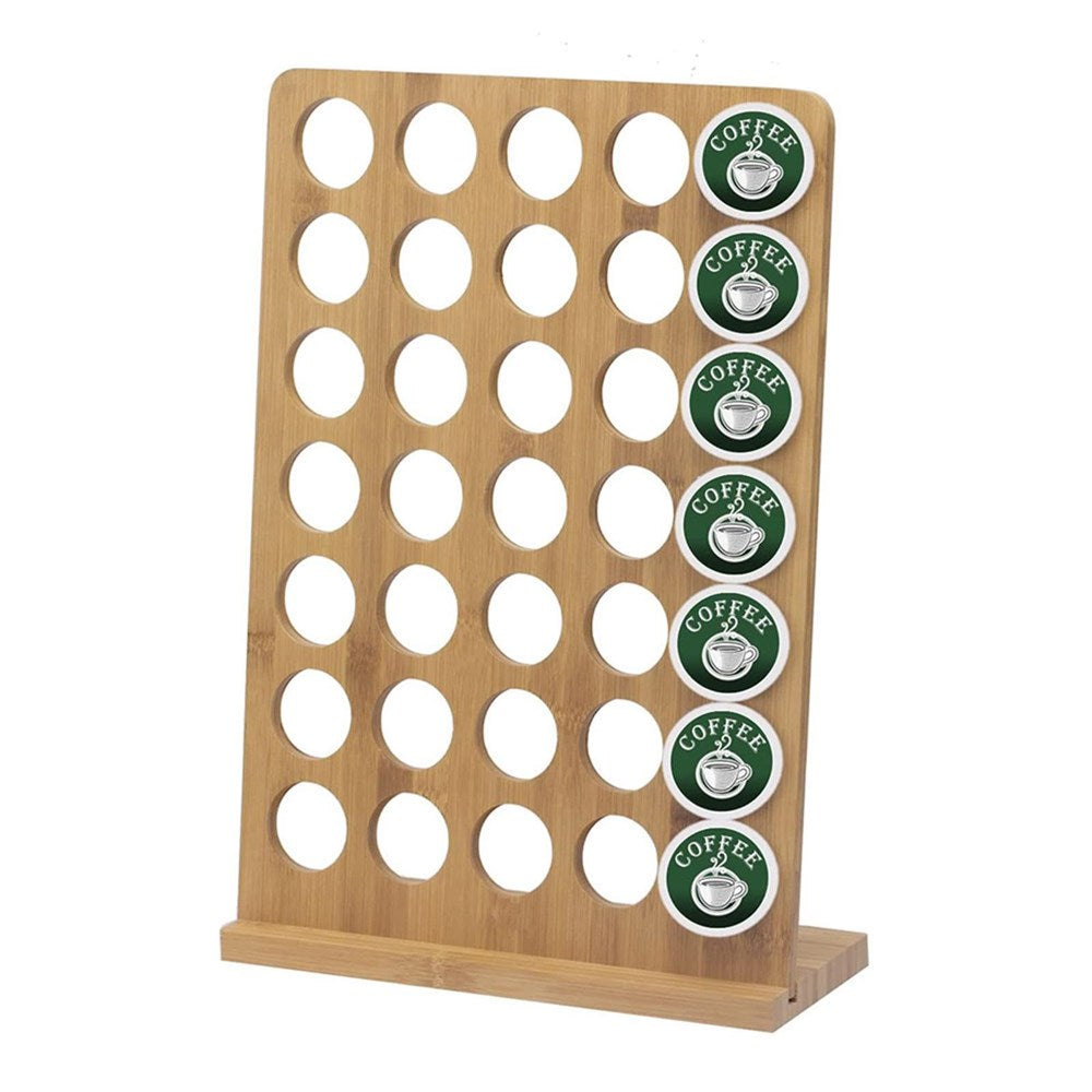 Bamboo Nespresso Capsule Stand (35 Capsules) - Light Brown | Full House Lebanon