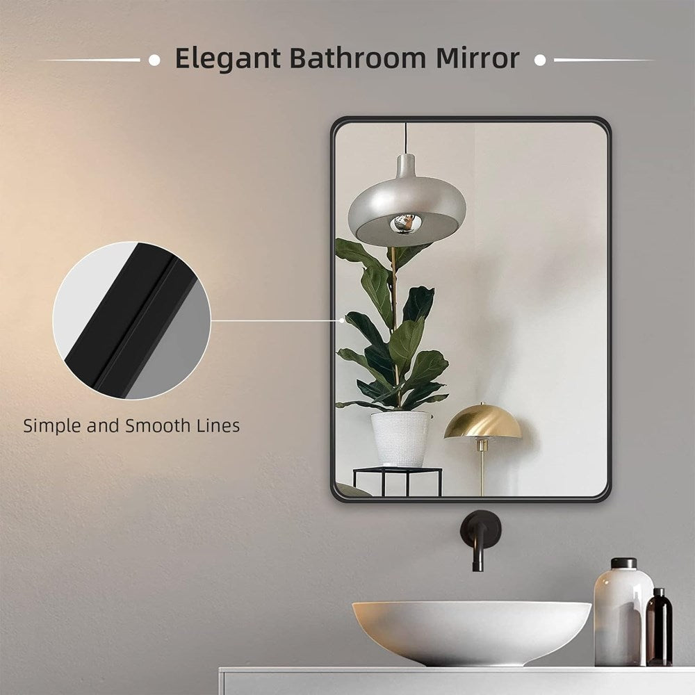 Rectangular Wall Mirror - Gold | Full House Lebanon