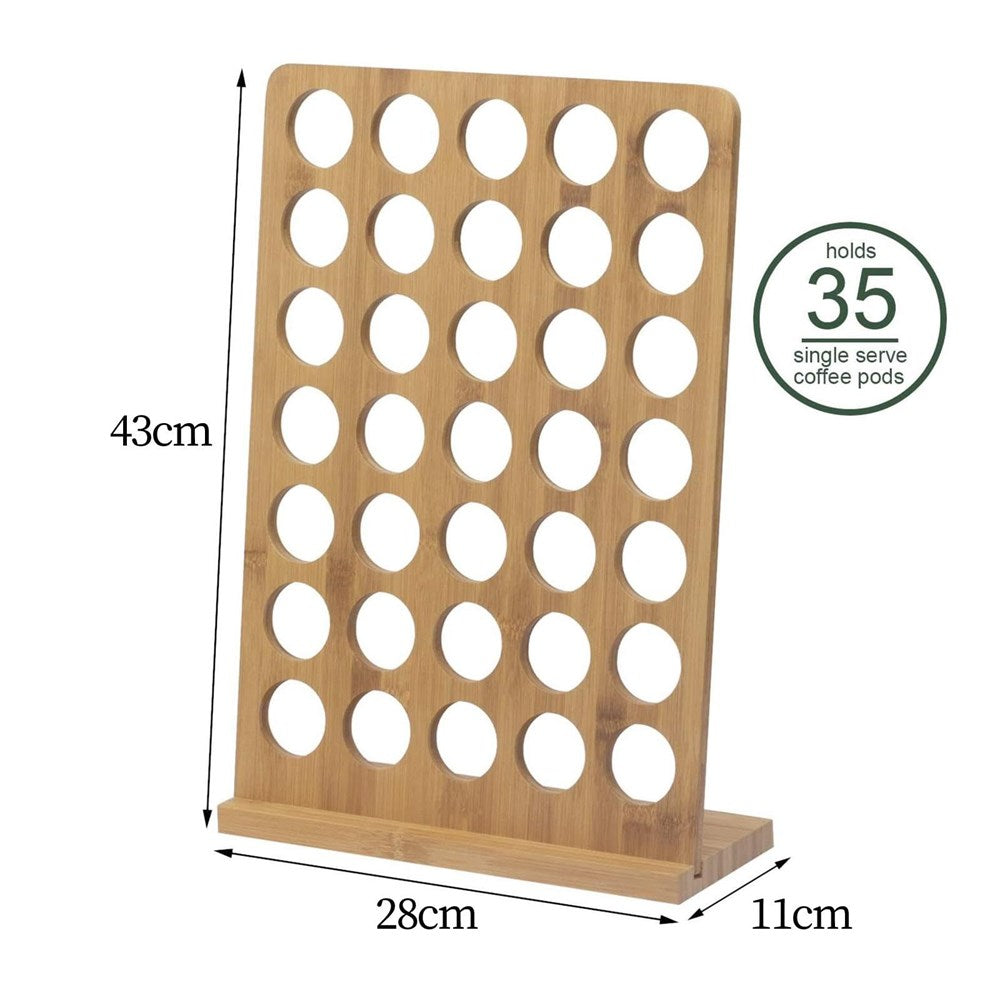 Bamboo Nespresso Capsule Stand (35 Capsules) | Full House Lebanon