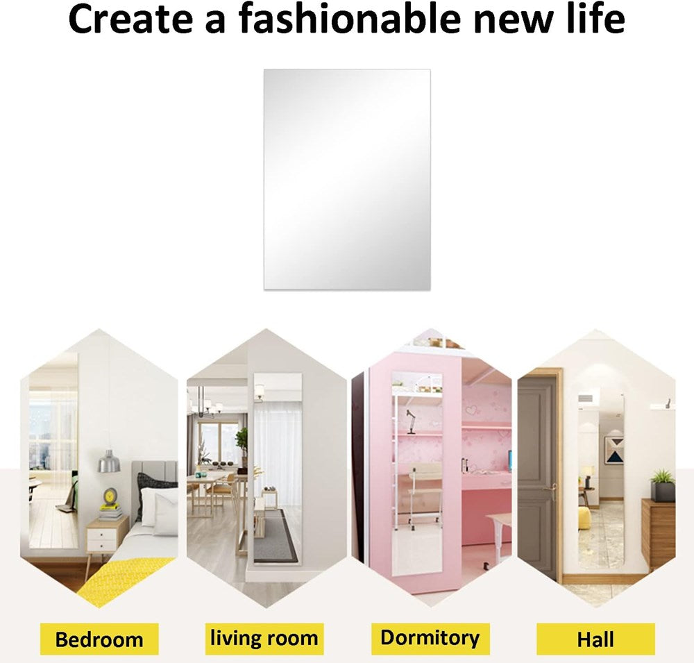 Self Adhesive Non Glass Rectangular Mirror - Large | Full House Lebanon