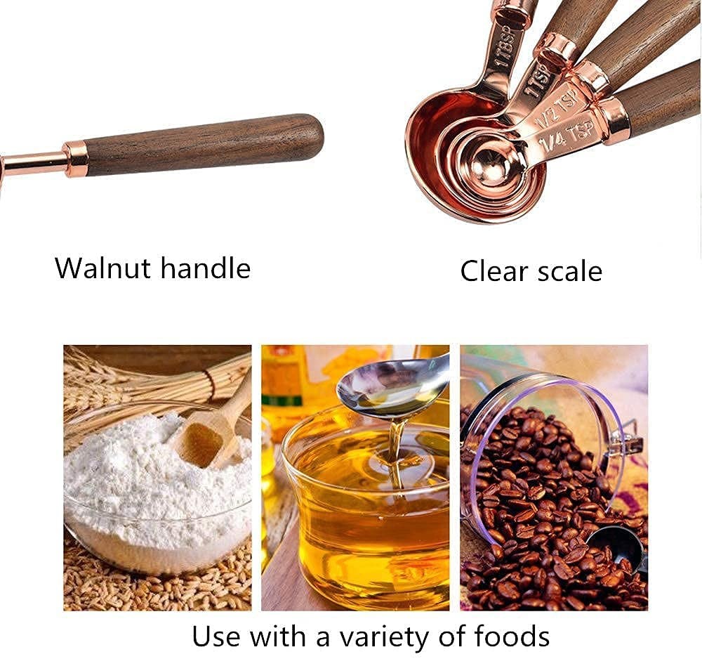 Rose Gold Measuring Cups & Spoons Set (4 Pcs) | Full House Lebanon