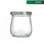 Glass Jar with a Silver Metal Lid - 380 ml | Full House Lebanon
