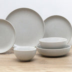 Grey Speckled Dinnerware - Deep Plate | Full House Lebanon