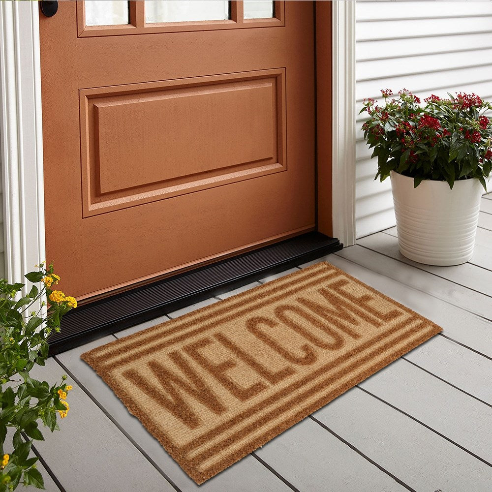 Coir Door Mat - HELLO/BIENVENUE | Full House Lebanon