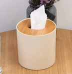Plastic Tissue Box with Bamboo Lid | Full House Lebanon