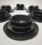 Keramika Dinner Set (16 Pcs) - Black | Full House Lebanon