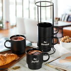 Stackable Porcelain Mug - CAFE, Light Pink | Full House Lebanon