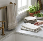 Cannon  Kitchen Dish Towel Medium Check & Stripe Set (3 Pcs )
