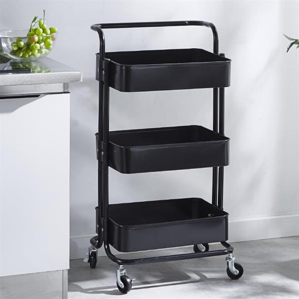 3-Tiers Metal Rolling Cart | Full House Lebanon