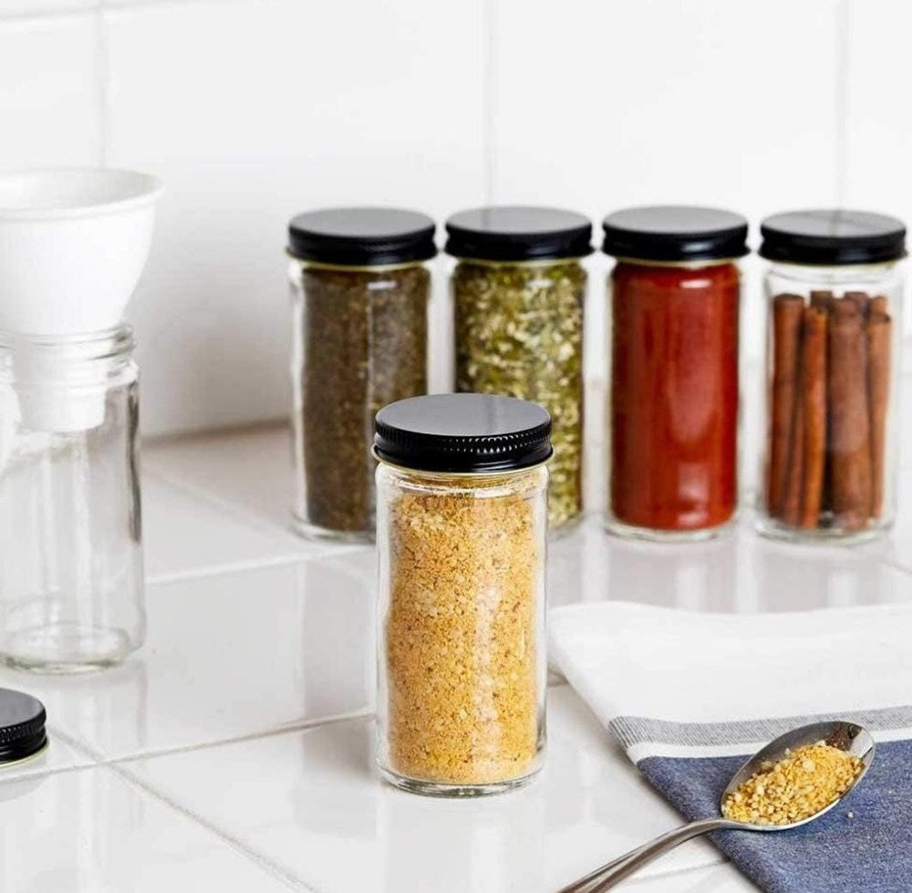 Spice Jar with Black Metal Lid | Full House Lebanon