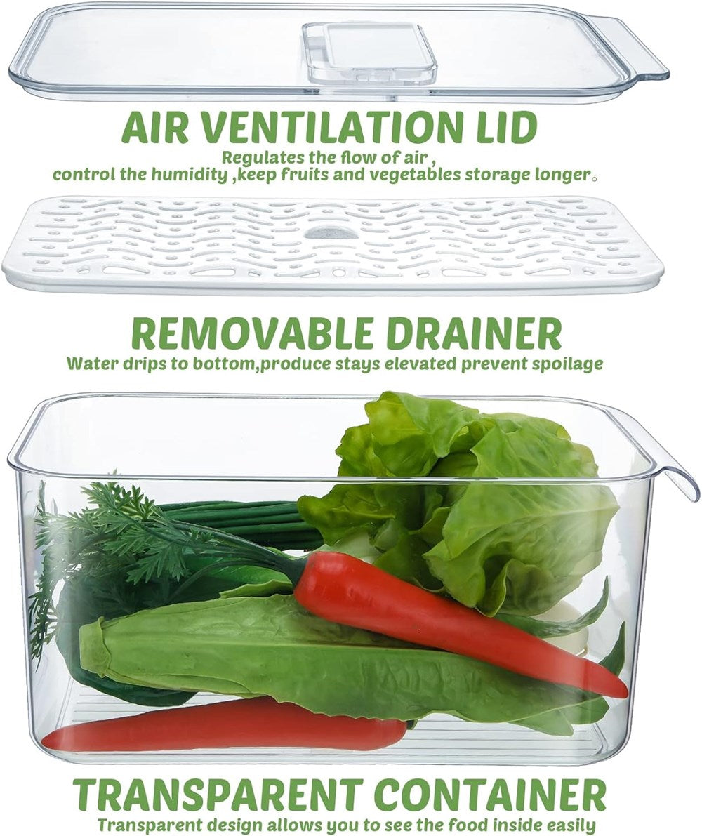 Fruit & Veggie Drain Box with Adjustable Divider - Small | Full House Lebanon