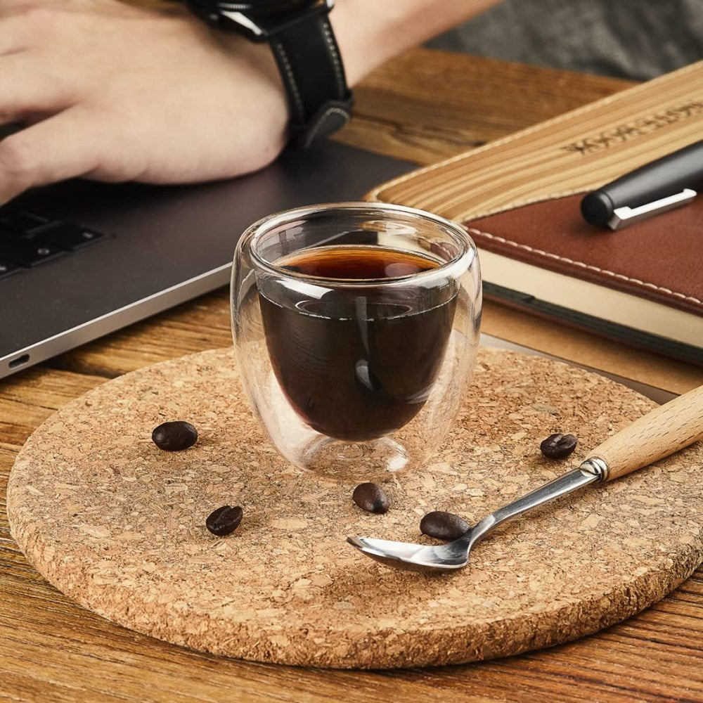 Double -Wall Espresso Cup Set (2 Pcs) | Full House Lebanon