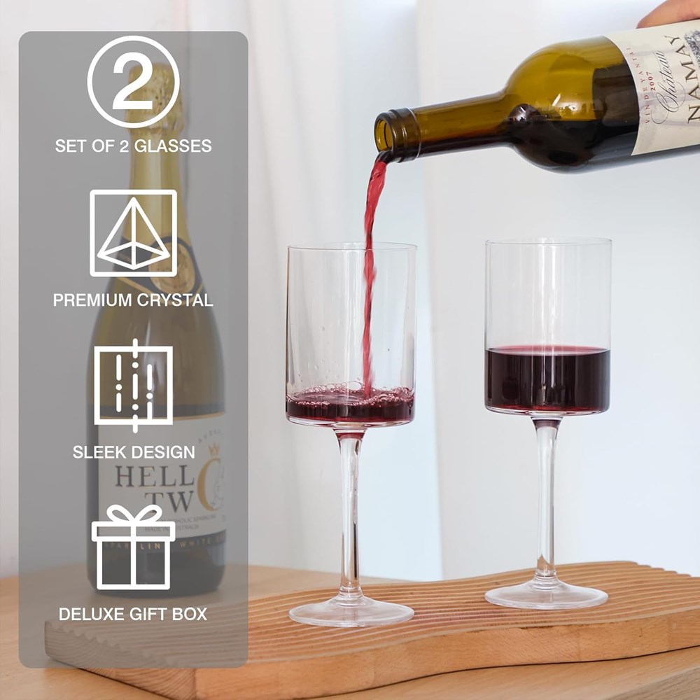Wine Glass Cup Set (2 Pcs) | Full House Lebanon