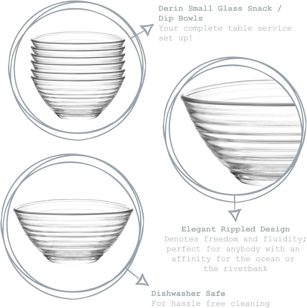 LAV Derin Mini Glass Bowl Set (6 Pcs) | Full House Lebanon