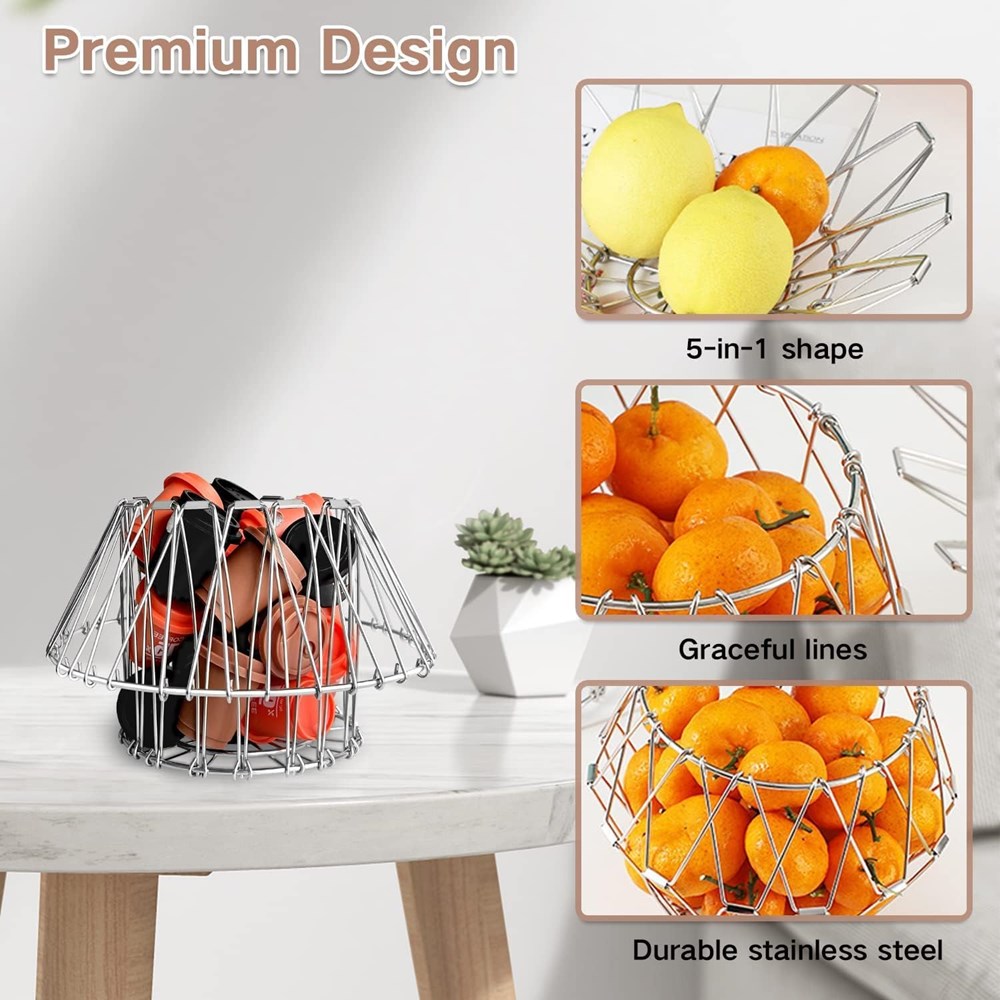 Multipurpose Stainless Steel Folding Fruit and Vegetable Basket | Full House Lebanon