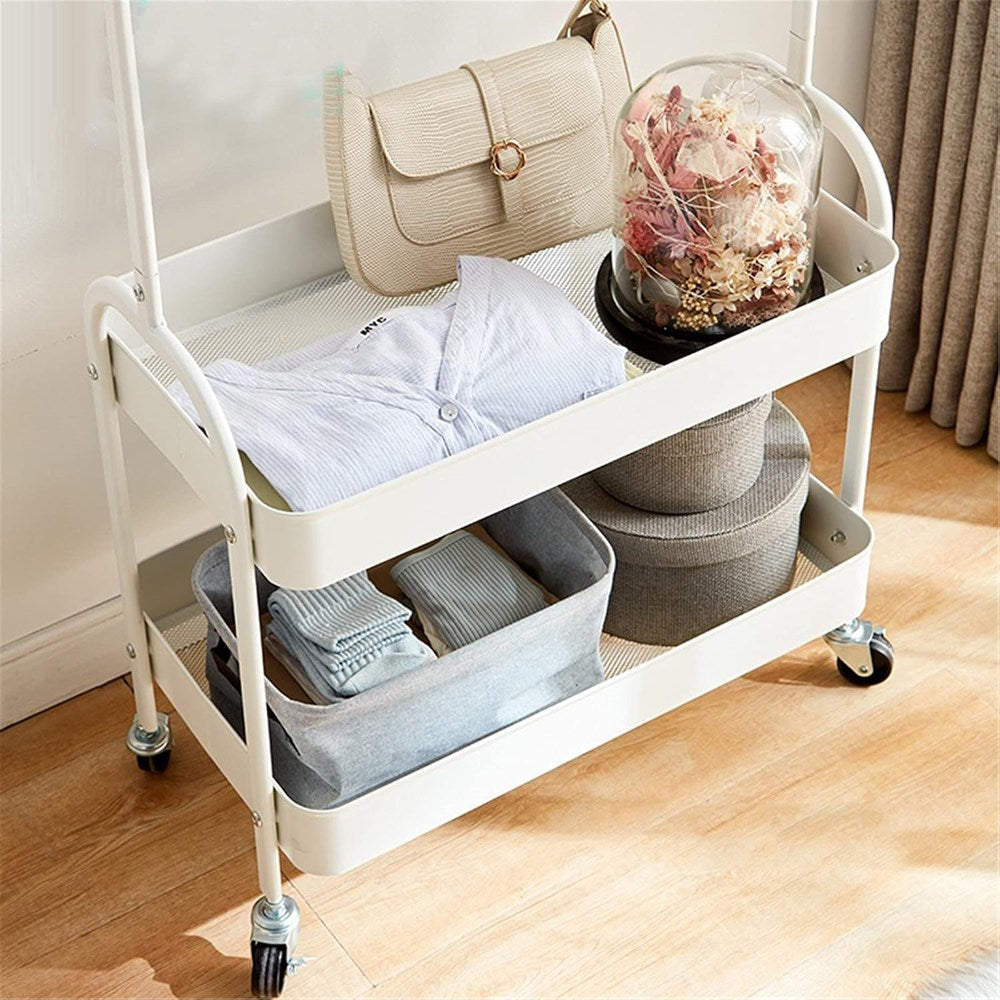 Rolling Clothes Rack with Storage Shelves | Full House Lebanon