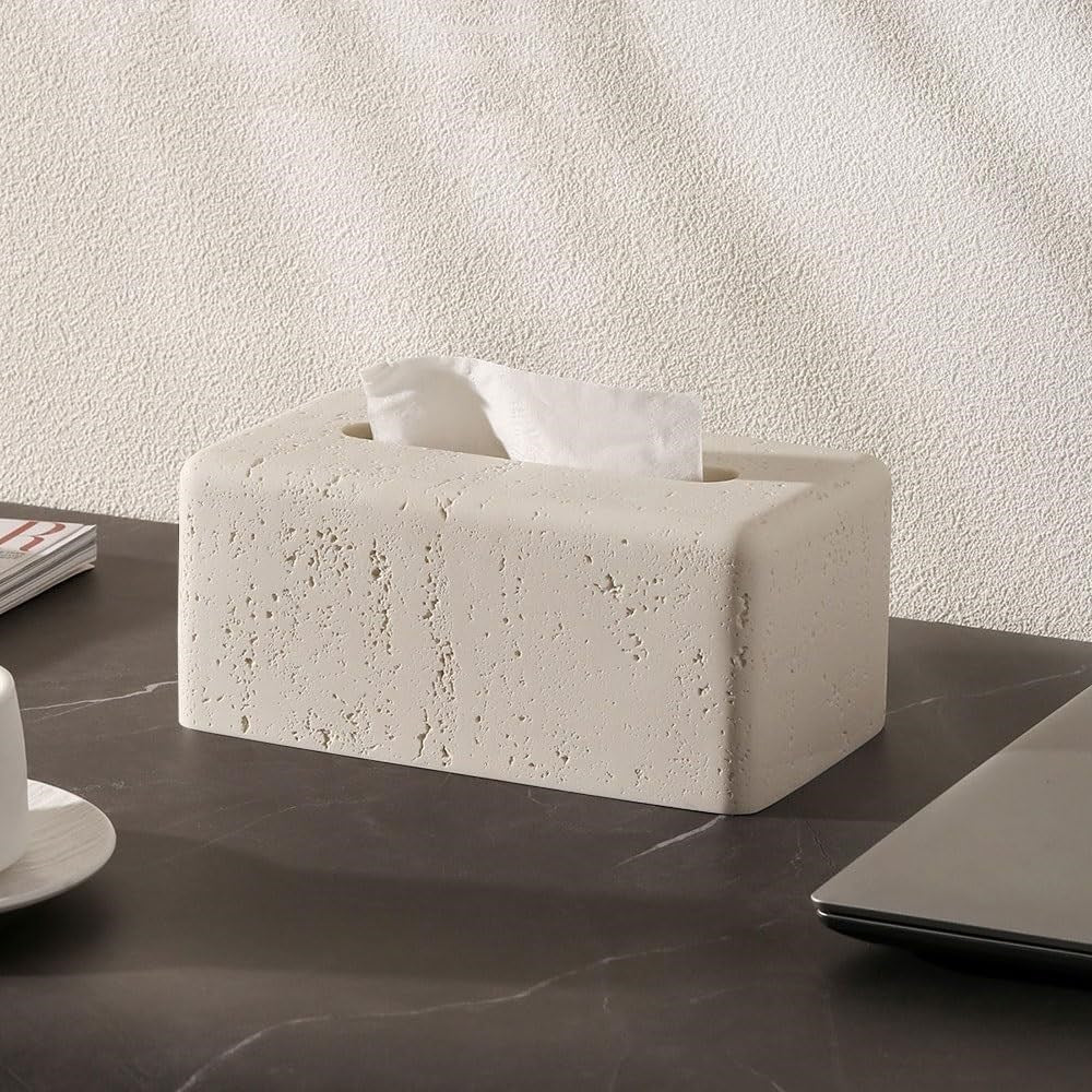 Rectangular Stone Tissue Box | Full House Lebanon