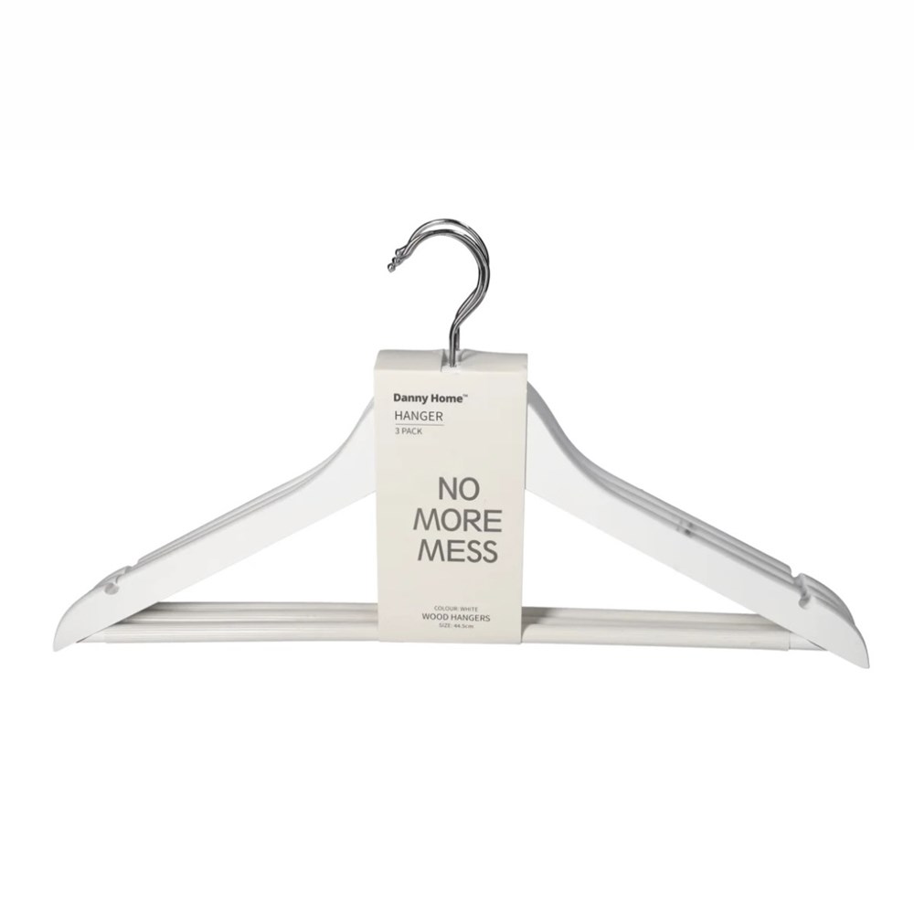 Adult Wooden Clothes Hanger Set (3 Pcs)