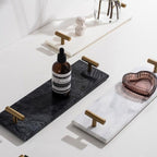Marble Tray with Gold Handles | Full House Lebanon