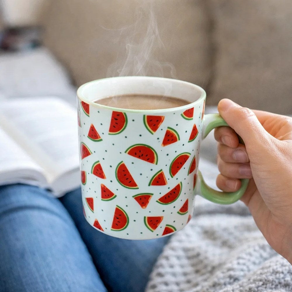 Watermelon Patterned Ceramic Mug | Full House Lebanon