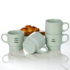Stackable Porcelain Mug - café, White | Full House Lebanon