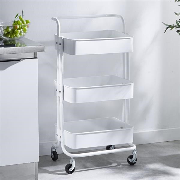 3-Tiers Metal Rolling Cart | Full House Lebanon