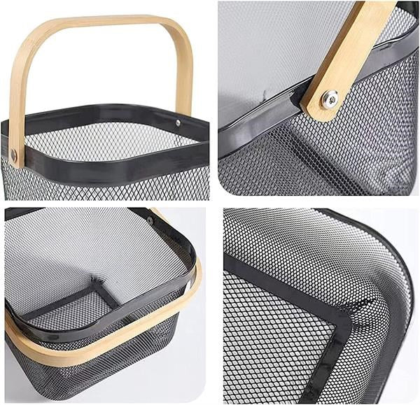 Metal Mesh Steel Basket - Off White | Full House Lebanon