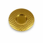 Round Gold Metal Coaster Set (6 Pcs)