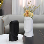 Long Face Ceramic Flower Vase - White | Full House Lebanon
