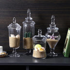 Decorative Glass Jar Set  (4 Pcs) | Full House Lebanon