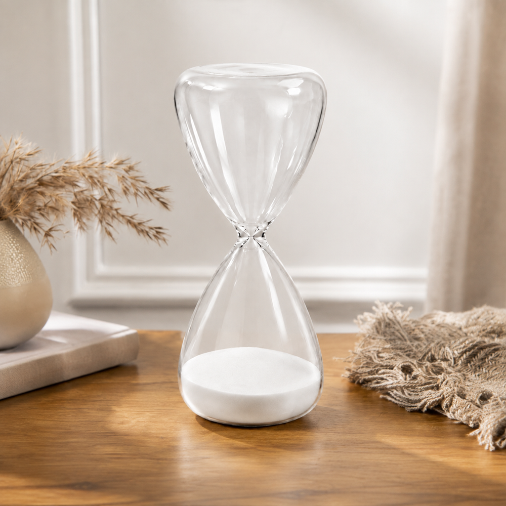 Decorative Glass Hourglass Sand Timer - Medium | Full House Lebanon