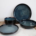 Ocean Blue & Black Dinnerware - Bowl | Full House Lebanon