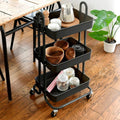 3-Tier Plastic Storage Trolley