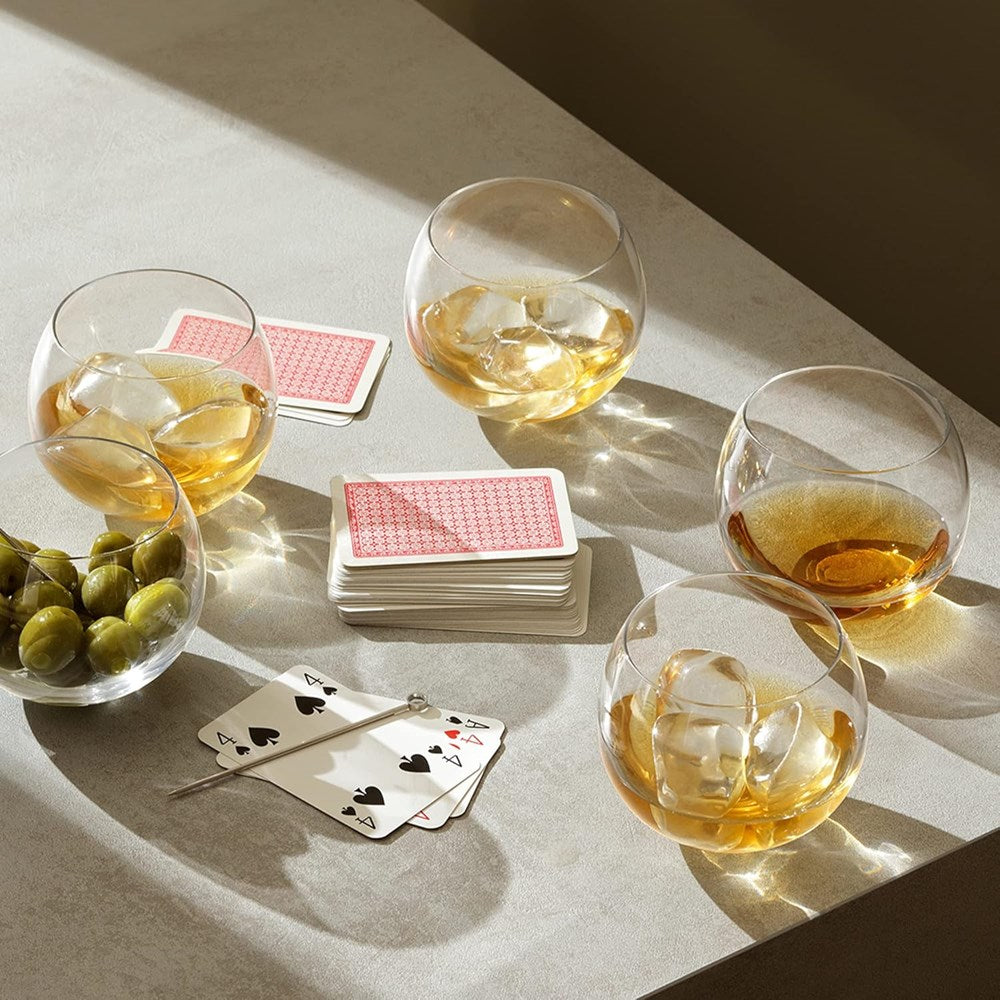 Rotated Glass Cup Set (4 Pcs) | Full House Lebanon