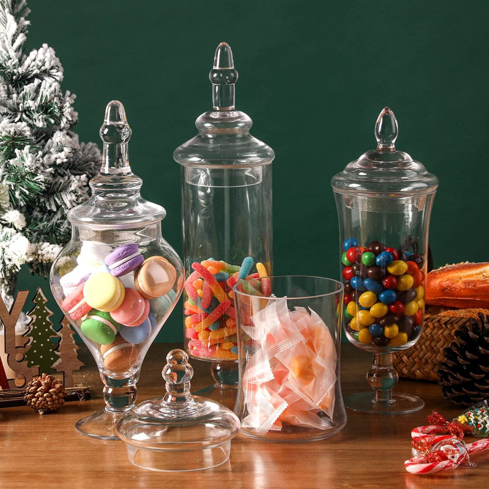 Decorative Glass Jar Set  (4 Pcs) | Full House Lebanon