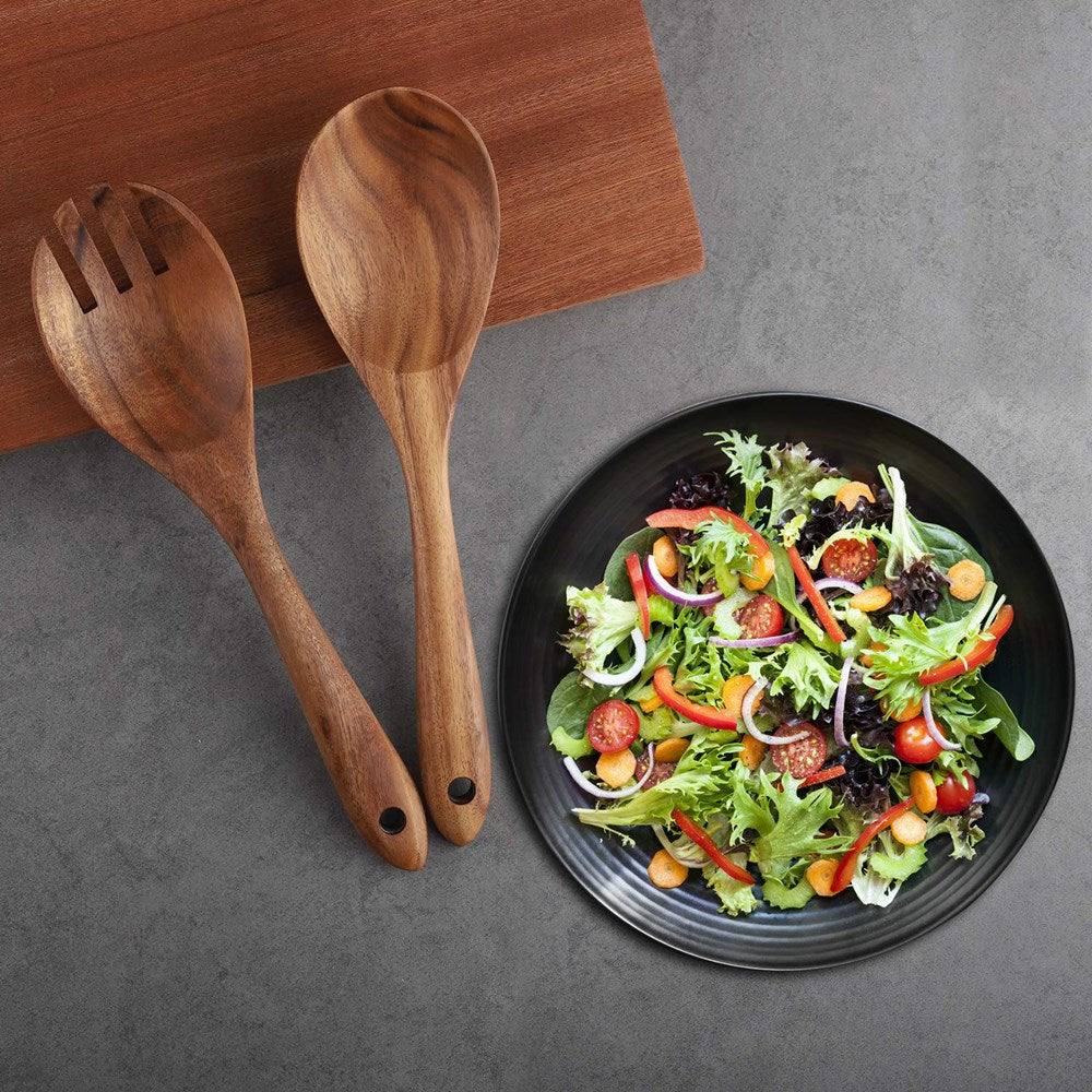 Acacia Wood Serving Utensils - Slotted Shovel | Full House Lebanon