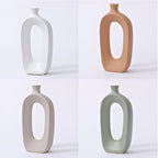 Minimalist Open-Frame Vase - Small, Greige | Full House Lebanon