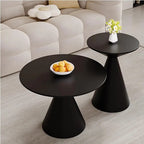 Round Side Table Set (2 Pcs) - Black | Full House Lebanon