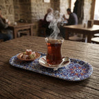Oval Metal Printed Serving Tray | Full House Lebanon