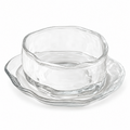 Glass Dessert Bowl & Saucer Set – 12 Pieces